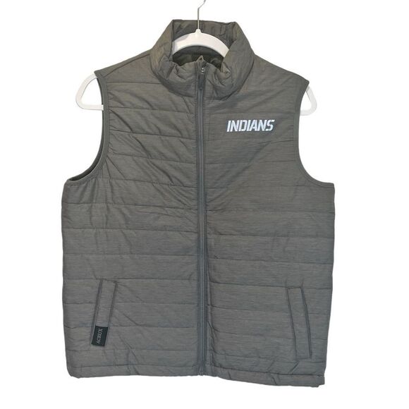 ACRUX Indians Gray Lightweight Puffer Vest Size Small - Picture 1 of 8